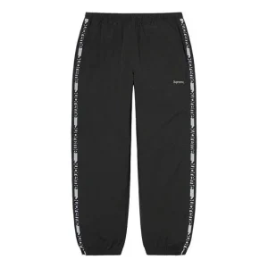 Supreme Reflective Zip Track Pants 'Black White' SUP-SS21-533