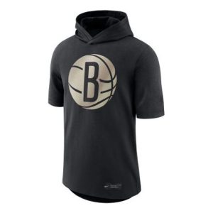 Nike Brooklyn Nets Courtside NBA hooded Short Sleeve Black CJ5900-010