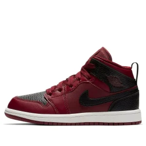 (PS) Air Jordan 1 Mid 'Team Red Black' 640734-601