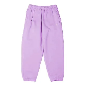 Men's Nike Small Logo Embroidered Casual Sports Bundle Feet Long Pants/Trousers Purple DA0330-563