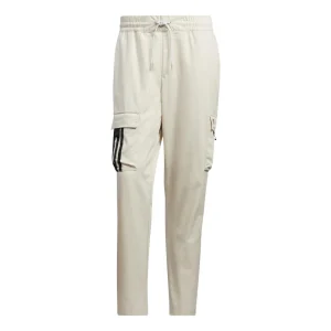Men's adidas neo Stripe Multiple Pockets Casual Sports Pants/Trousers/Joggers Bauxite Brown HC9672