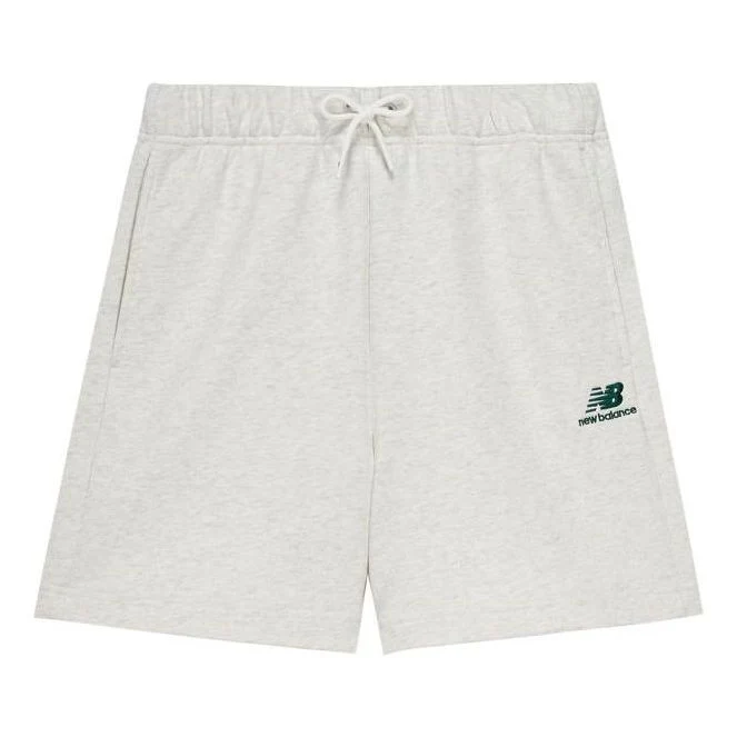New Balance Logo Cotton Shorts Asia Sizing 'White Green' 5VD24213-OA