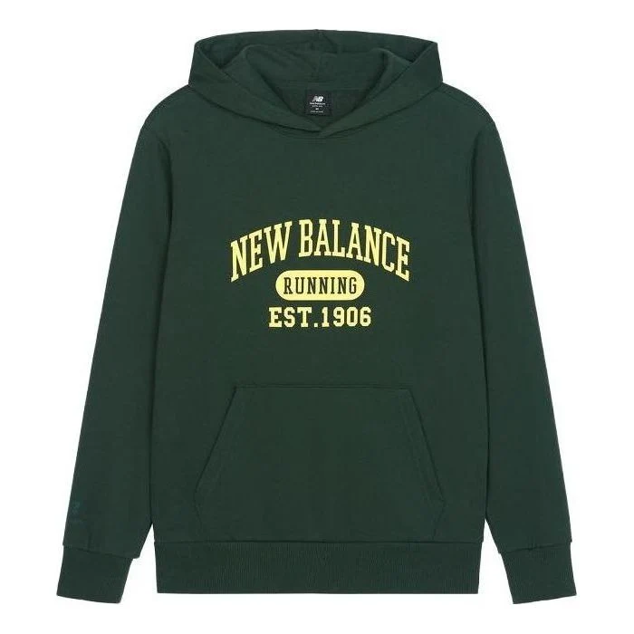 New Balance Logo Sportswear Hoodie Asia Sizing 'Green Yellow' AMT31313-JUE
