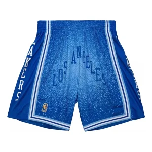 Mitchell & Ness x NBA Los Angeles Lakers Spray Paint Swingman Shorts 'Blue' SMSH4574-LAL96PPPLBBL