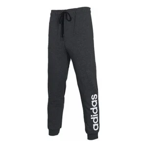 adidas neo M Trackpants Logo Printing Bundle Feet Sports Pants Gray DZ5604