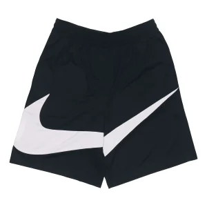 Men's Nike Colorblock Large Logo Printing Casual Shorts Black DQ1169-010