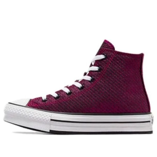 (GS) Converse Chuck Taylor All Star High Top Lift Platform Sparkle 'Prime Pink' A05496C