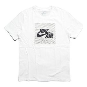 Nike Logo Printing Round Neck Short Sleeve White AR5034-100