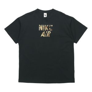 Men's Nike Alphabet Printing Short Sleeve Black T-Shirt 'Black Camo' CJ1783-010