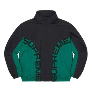 Supreme Curve Track Jacket 'Black Green' SUP-SS22-089