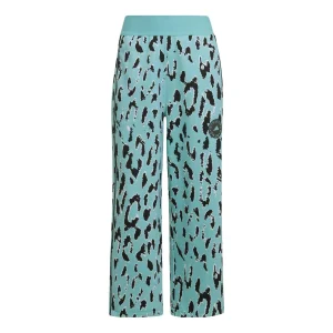 (WMNS) adidas by Stella McCartney Cropped Pants Asia Sizing 'Teal Black' HA8965