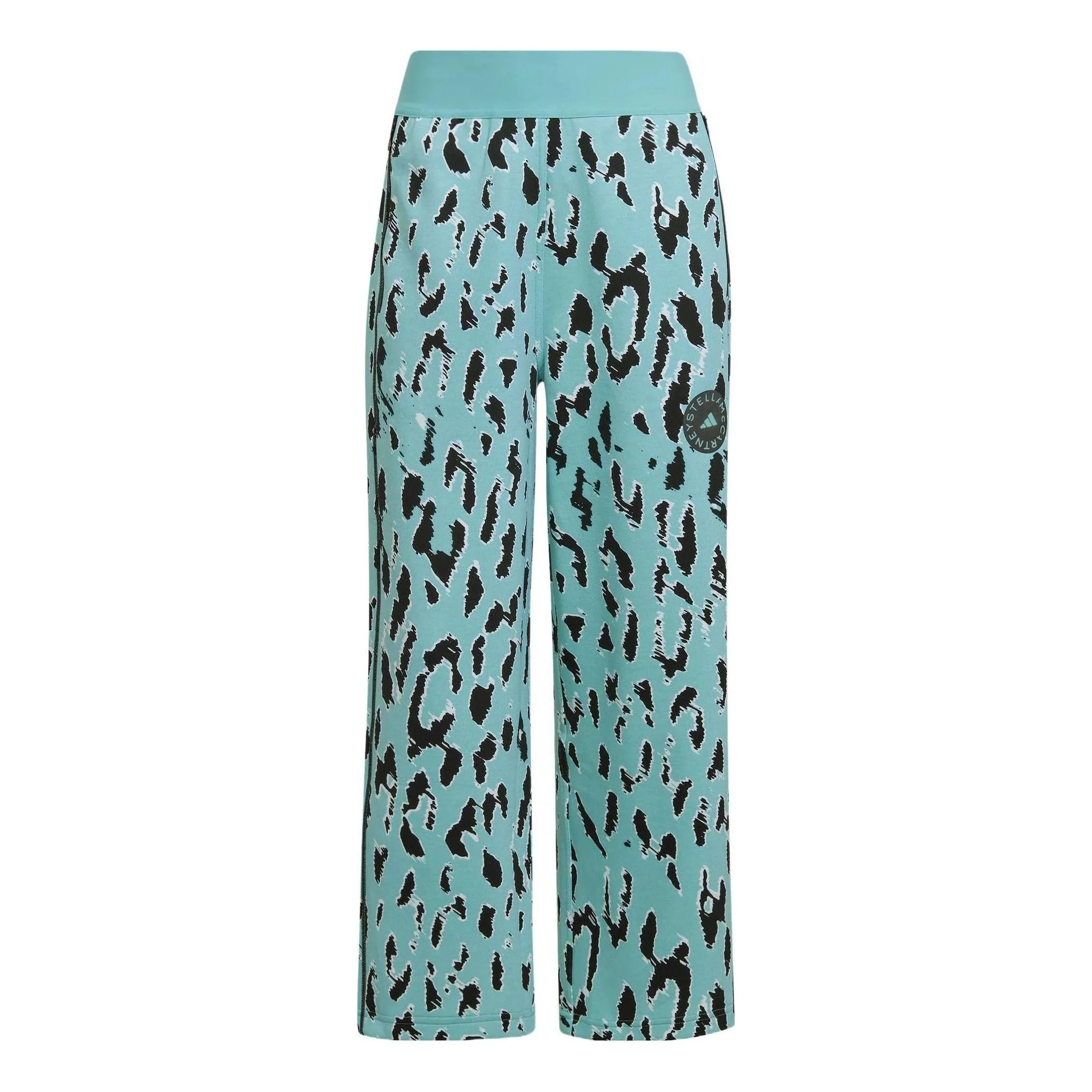 (WMNS) adidas by Stella McCartney Cropped Pants Asia Sizing 'Teal Black' HA8965