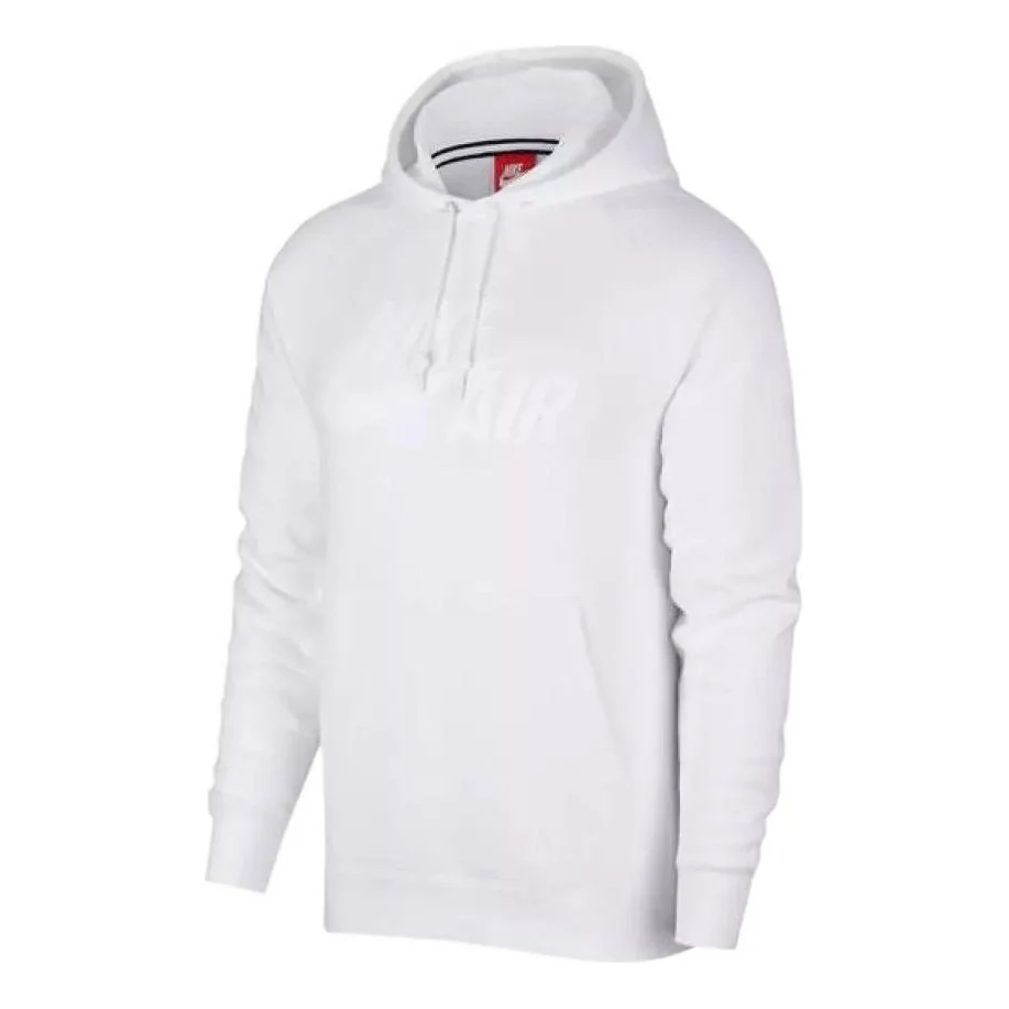Nike logo long sleeves hoodie 'White' AH9876-100