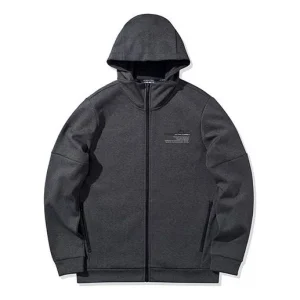 Li-Ning Logo Cardigan Jacket 'Dark Grey' AWDQ063-2