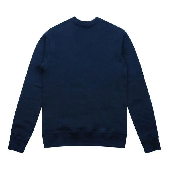 Men's Nike French Terry Round Neck Pullover Long Sleeves Obsidian Color AA3178-451