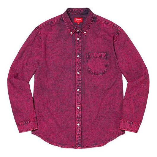 Supreme Appliqu Denim Shirt 'Purple' SUP-FW21-112