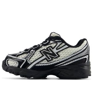 (TD) New Balance 740 Bungee Lace 'Black Rabbit Fur Gray' I7404RZ