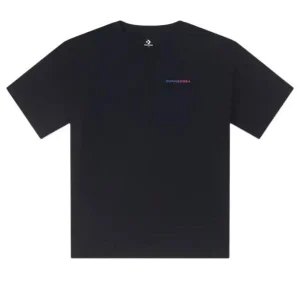 (WMNS) Converse Soundwaves T-Shirt Asia Sizing 'Black' 10026374-A02