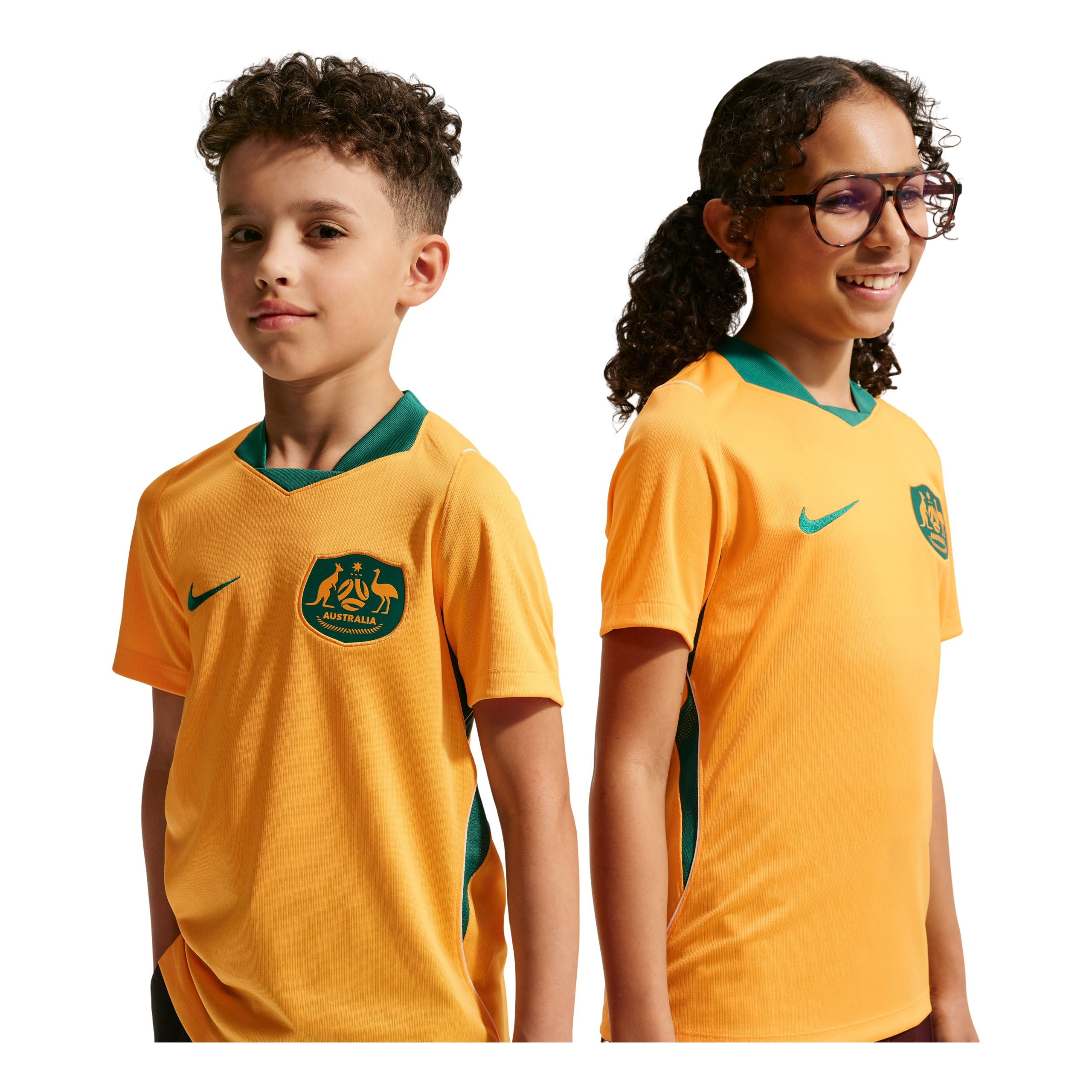 (GS) Nike Australia 2026 Stadium Home Dri-FIT Soccer Jersey ' Sport Gold Mystic Green Sail' IB5083-704
