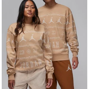 Air Jordan Essentials Holiday Fleece Crew 'Hemp' FD7463-200