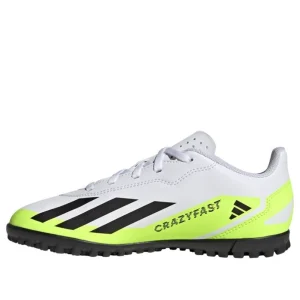 (GS) adidas X Crazyfast.4 TF 'White Black Lucid Lemon' IE4066