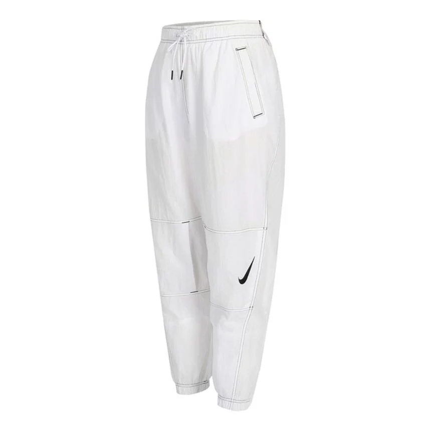 (WMNS) Nike Nsw Rpl Swsh Gx Hr Jggr Woven Casual Loose Bundle Feet Sports Pants/Trousers/Joggers Autumn White DD5573-100