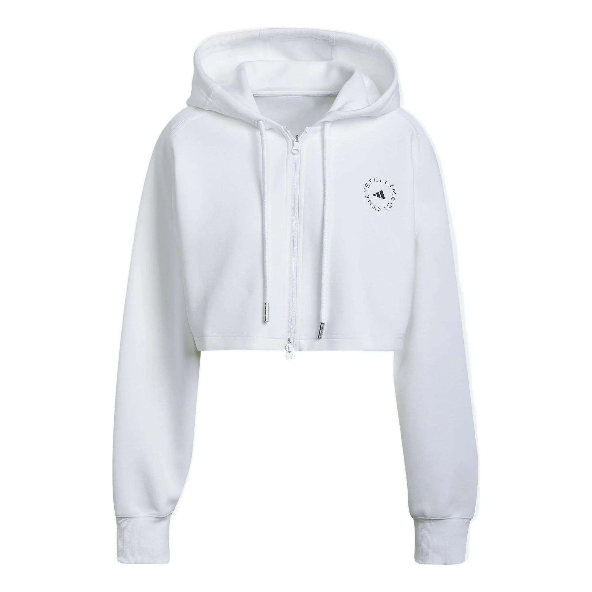 (WMNS) adidas by Stella McCartney Cropped Hoodie Asia Sizing 'White' H59963