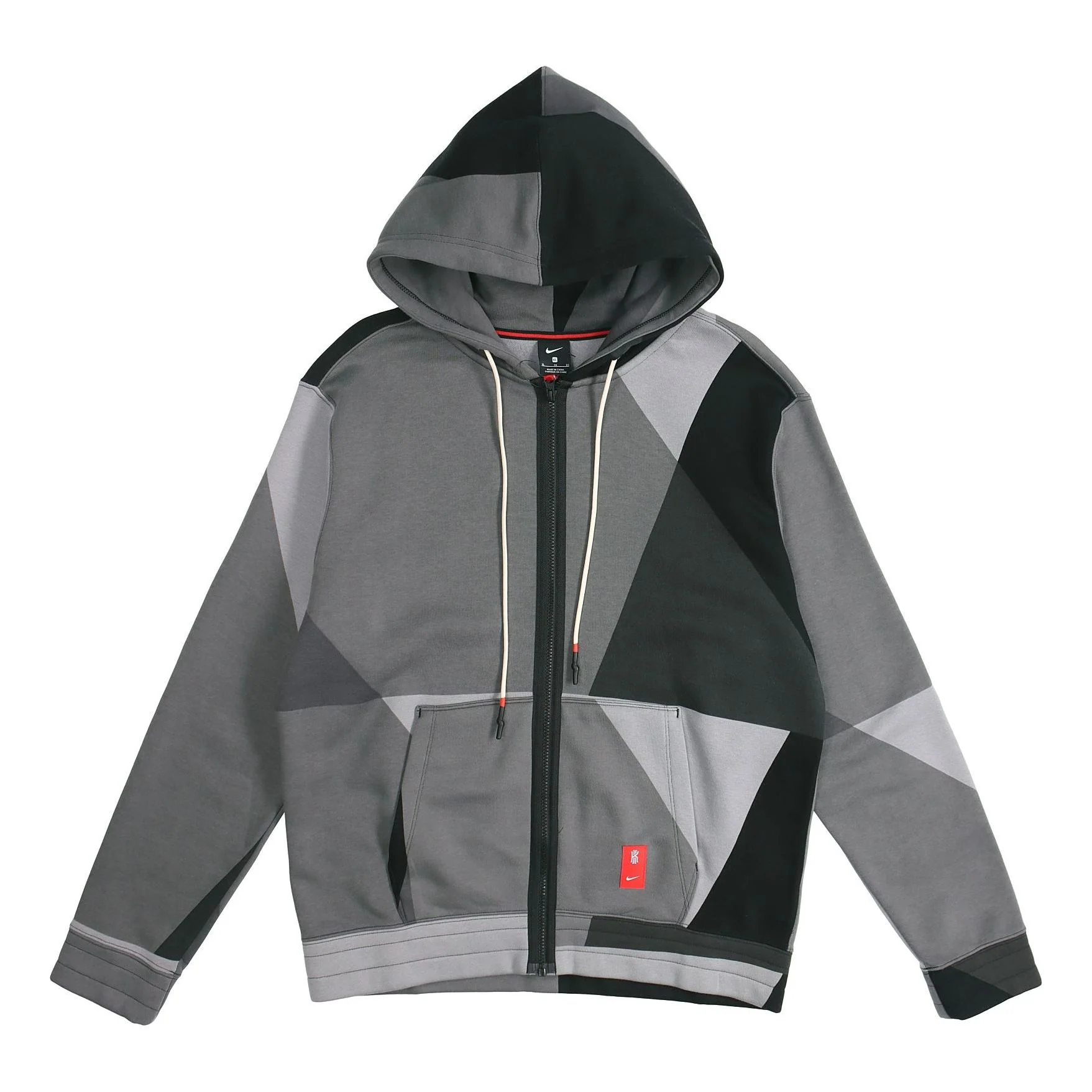 Nike Kyrie Irving Colorblock Zipper Hooded Jacket 'Grey' BV9286-010