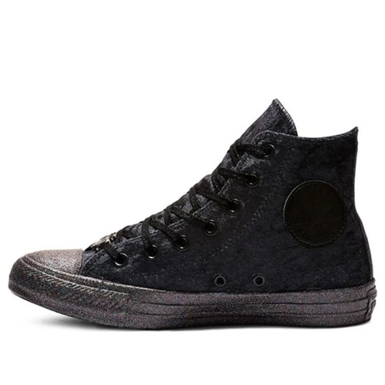 (WMNS) Converse x Miley Cyrus Chuck Taylor All Star Hi 'Black Silver' 563723C