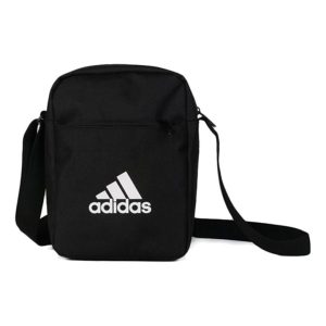 adidas Classic All-match Multifunction Pocket Adjustable Shoulder Straps Zipper Crossbody Shoulder Bag Unisex Black ED6877