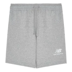 New Balance Essentials Stacked Logo French Terry Shorts Asia Sizing 'Athletic Grey' MS31540-AG