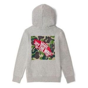 Vans x BAPE Camo Pullover Hoodie 'Grey' VN0A7XKN448