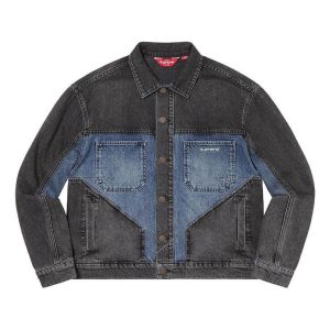 Supreme 2-Tone Paneled Denim Jacket 'Blue Teal' SUP-FW22-013
