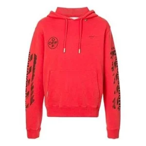 Off-White MENS SS19 Virgil Abloh Diag Stencil Red OMBB034R190030152010