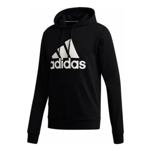 adidas MH BOS PO FT Casual Sports Hooded Sweater Men Black GC7343