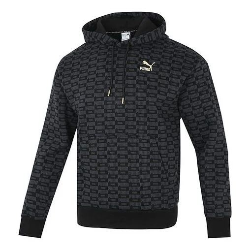 PUMA Luxe Aop Full Print Logo Knit Black 534409-01