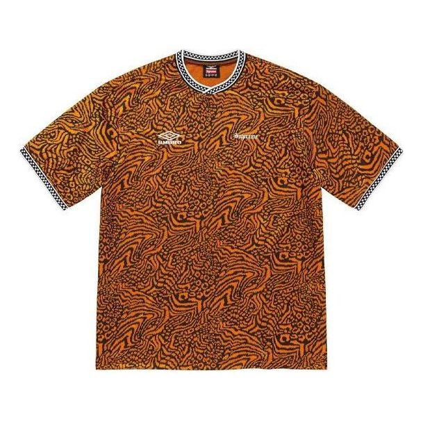Supreme x Umbro Jacquard Animal Print Soccer Jersey 'Brown Black' SUP-SS23-120