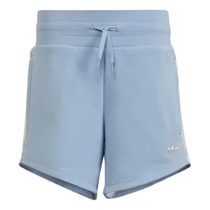(GS) adidas originals Graphic Print High-Waist Shorts 'Blue' IB8452
