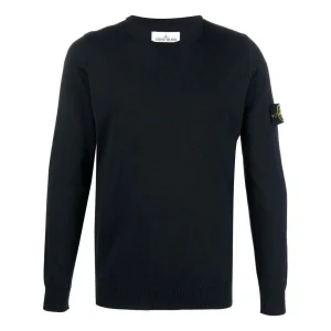 STONE ISLAND Crewneck Pullover Sweatshirt 'Navy' 7715510C4-V0020