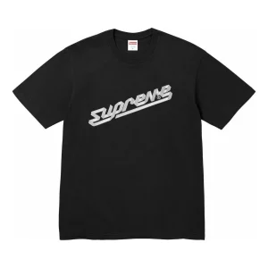 Supreme Banner Logo T-Shirt 'Black White' SUP-FW23-250
