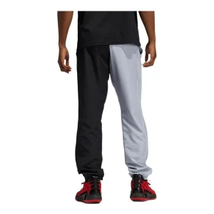 Men's adidas Colorblock Basketball Sports Pants/Trousers/Joggers Gray GL7097
