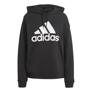 (WMNS) adidas Big Logo Oversized French Terry Hoodie Asia Sizing 'Black' HR4934