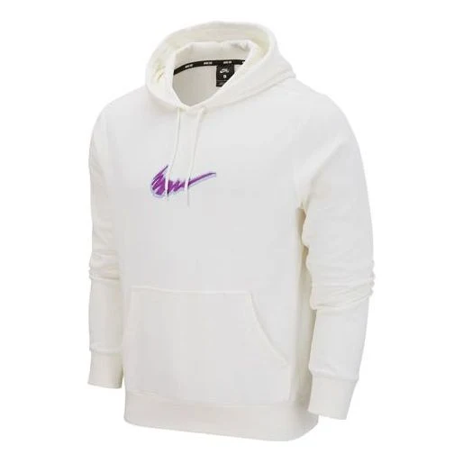 Men's Nike SB Fleece Skateboard Hooded Pullover Long Sleeves White DM6479-133