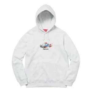 Supreme Cop Car Hooded Sweatshirt 'White' SUP-FW19-519