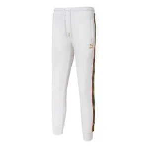 PUMA Track Pants 'White Red Green' 599290-02