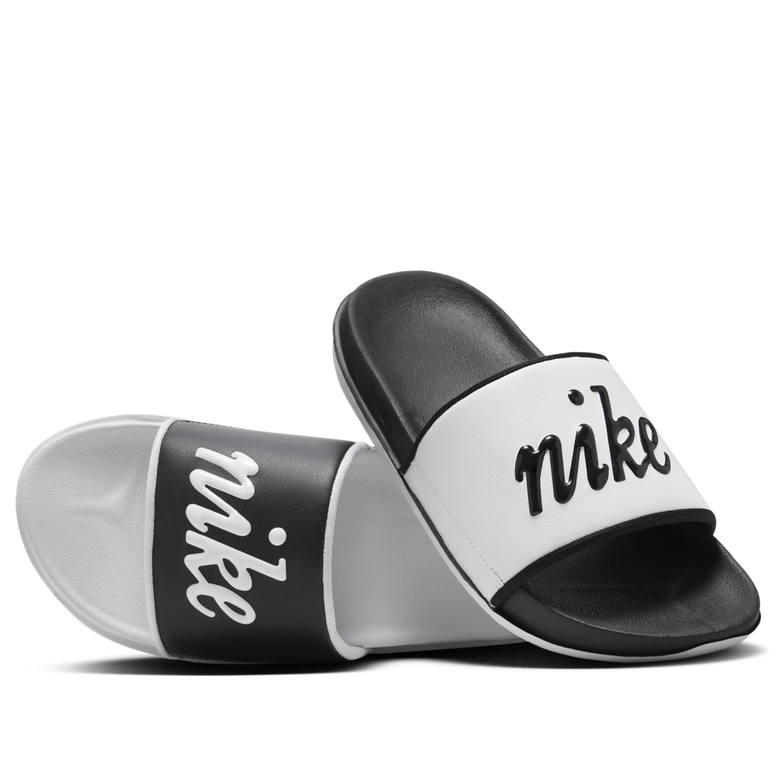 (WMNS) Nike Offcourt Slides 'White Black Mismatched' FQ7646-100