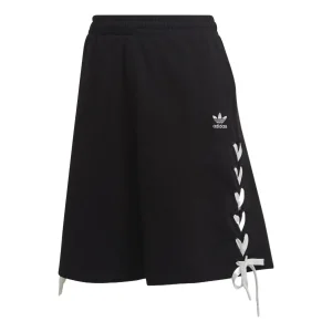 (WMNS) adidas Trefoil Side Striped Elastic Waist Loose Shorts Asia Sizing 'Black White' HS2602
