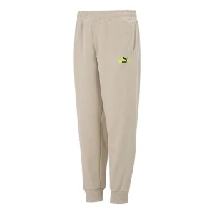 PUMA Trend Graphic Logo Pants 'Beige' 536088-19