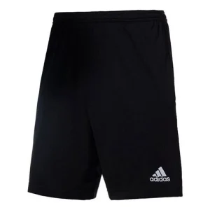 Men's adidas Ent22 Tr Sho Solid Color Logo Small Label Soccer/Football Sports Woven Shorts Black HB0575
