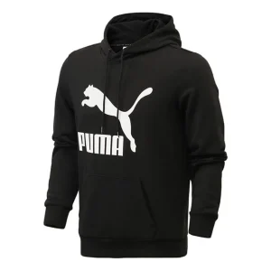 PUMA Essentials Fleece Hoodie 'Black White' 531369-01